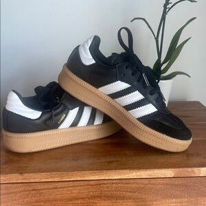 Adidas black and white sambas